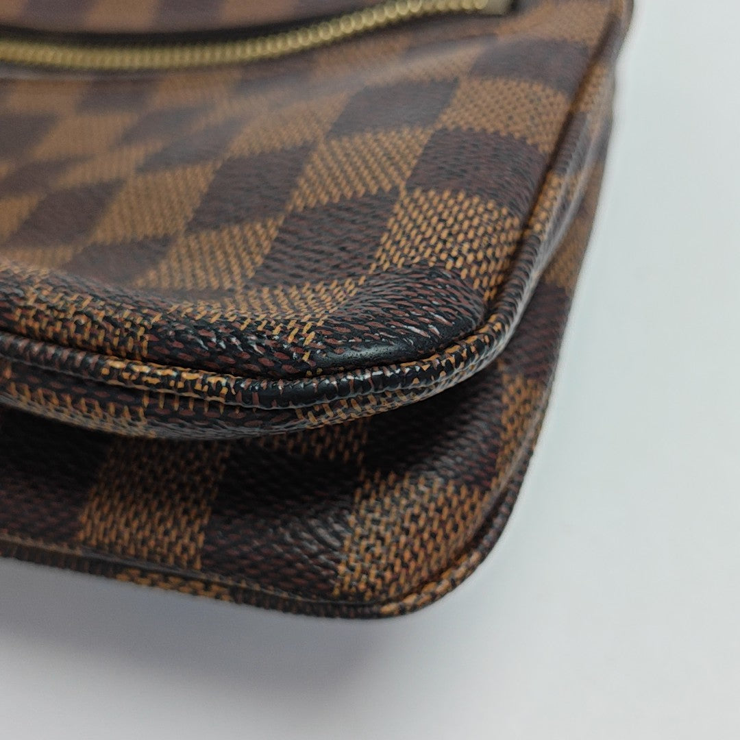HOXTON Damier Ebene Coated Canvas Brown