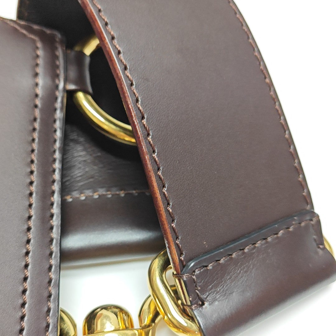 Calfskin Shoulder Bag Large Black