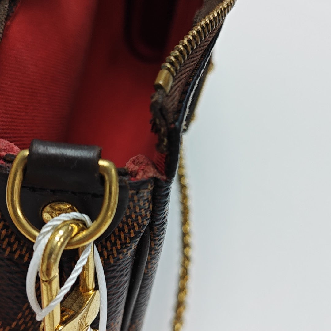 EVA Damier Ebene Coated Canvas Brown