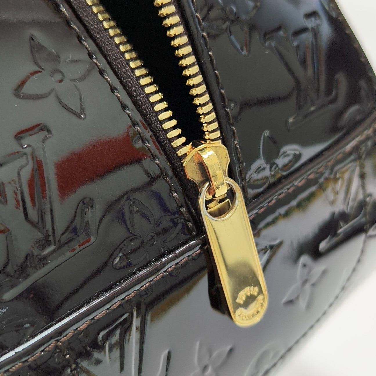 SUMMIT DRIVE Monogram Patent Leather Red