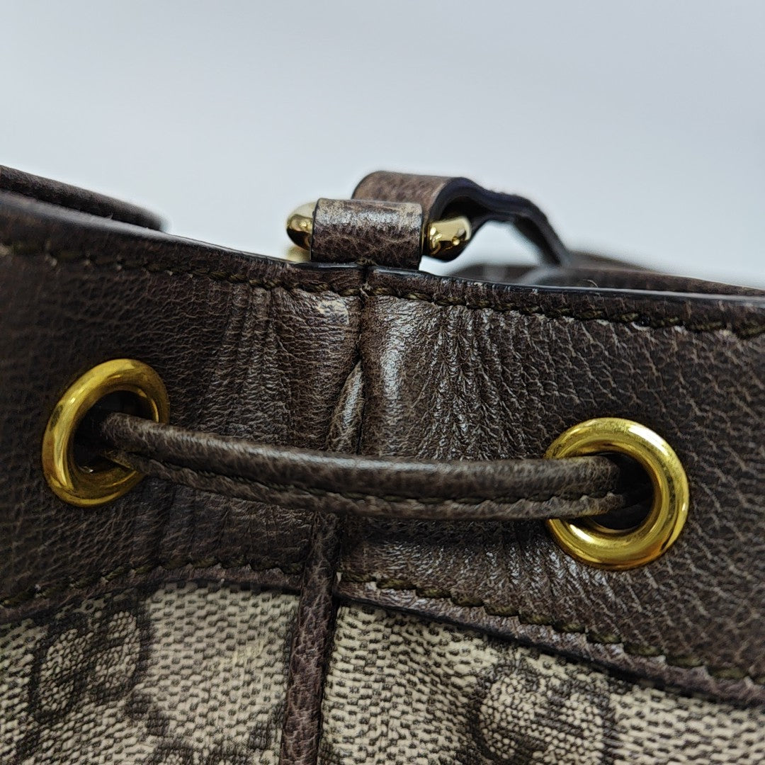 Ophidia Mini Monogram Coated Canvas Beige