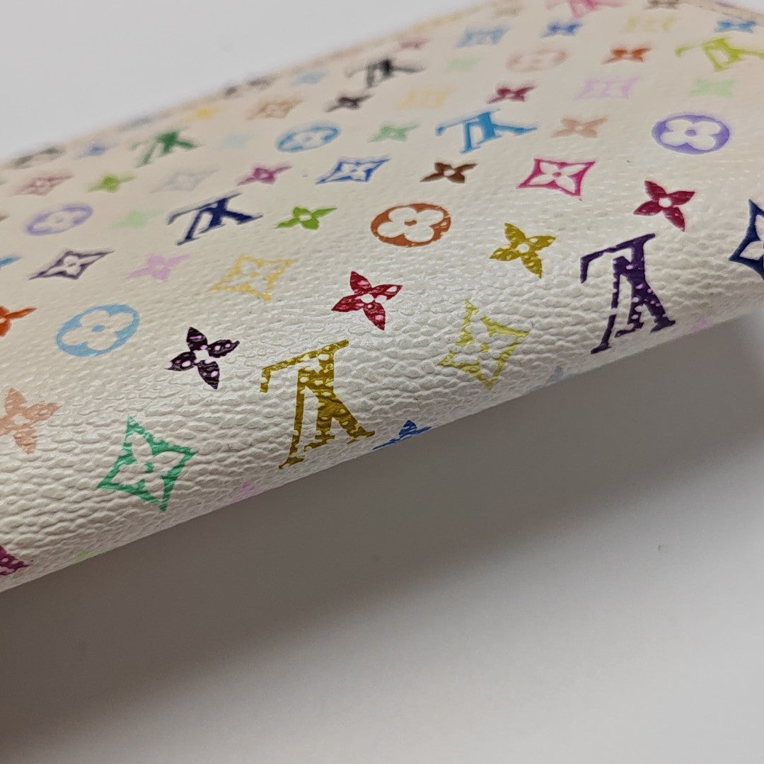 LV × TM ZIPPY Monogram Coated Canvas White Wallet