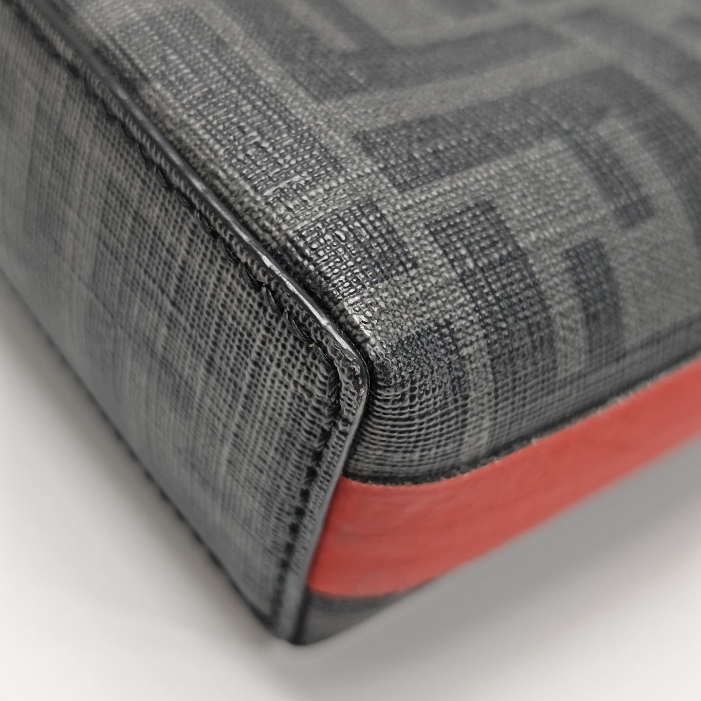 Coated Canvas Shoulder Bag Gray