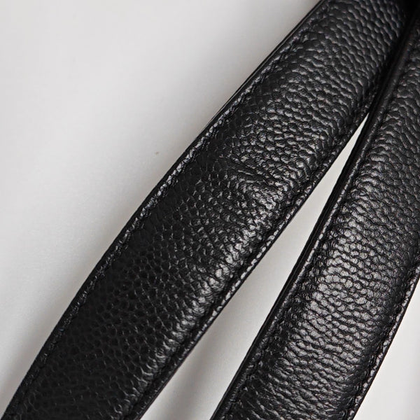 CHANEL PETITE Quilted Grained Calfskin Black