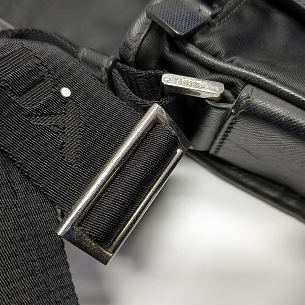 Nylon Shoulder Bag Black