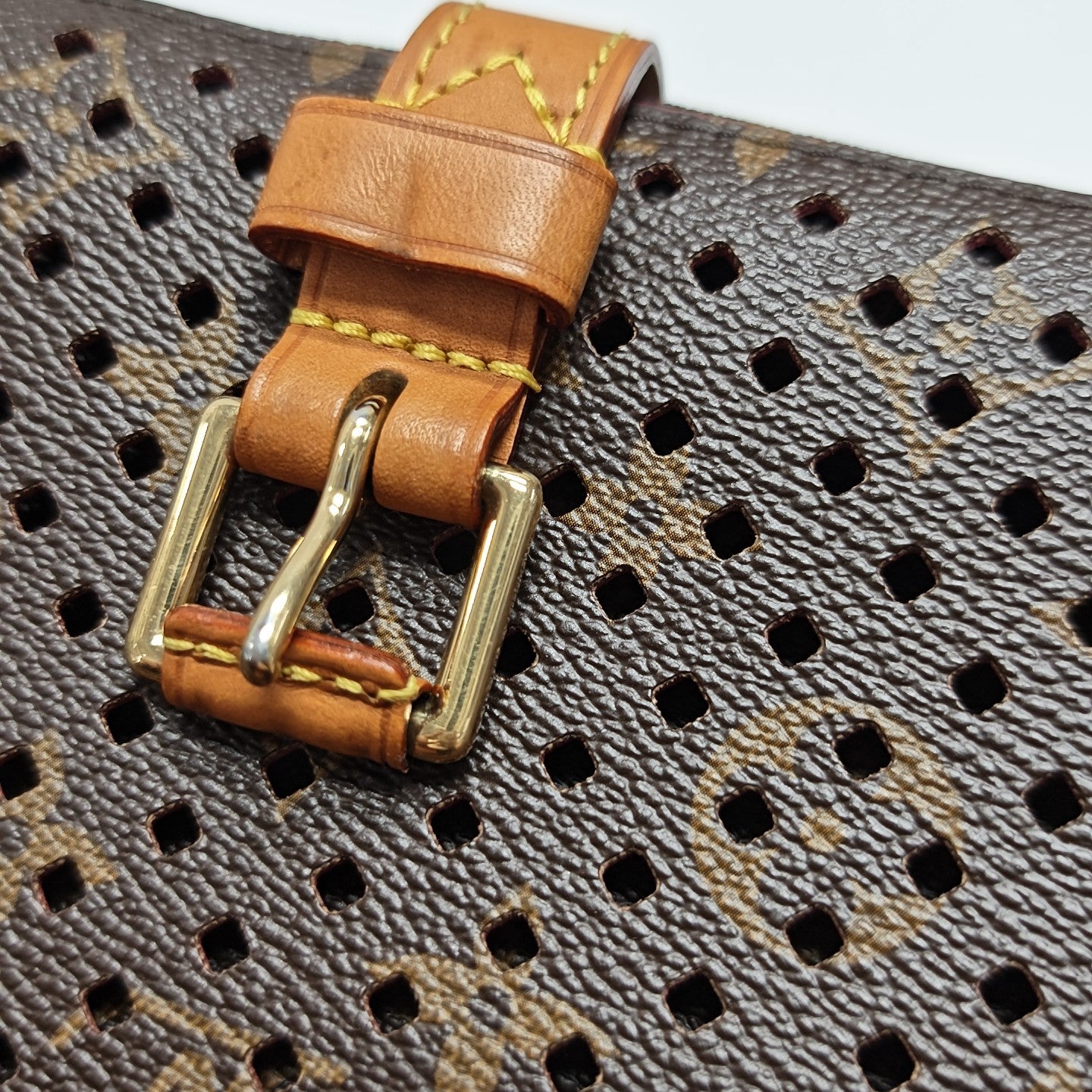 Monogram Coated Canvas Shoulder Bag Brown
