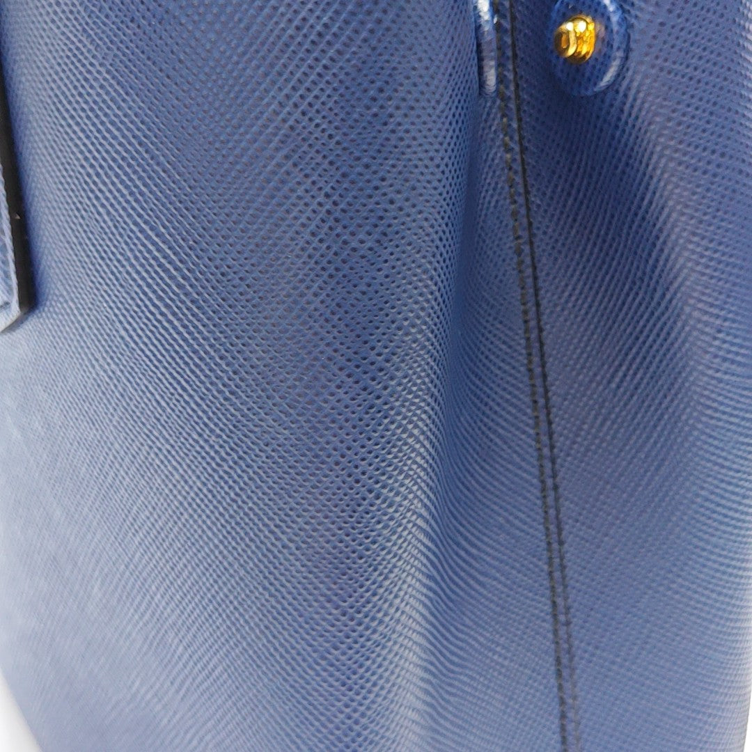 Double Medium Saffiano Calfskin Blue
