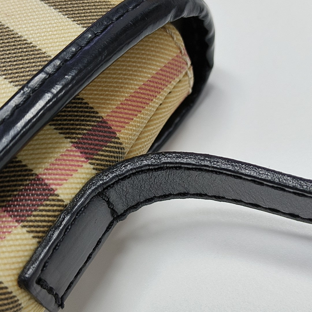 Coated Canvas Crossbody Bag Beige