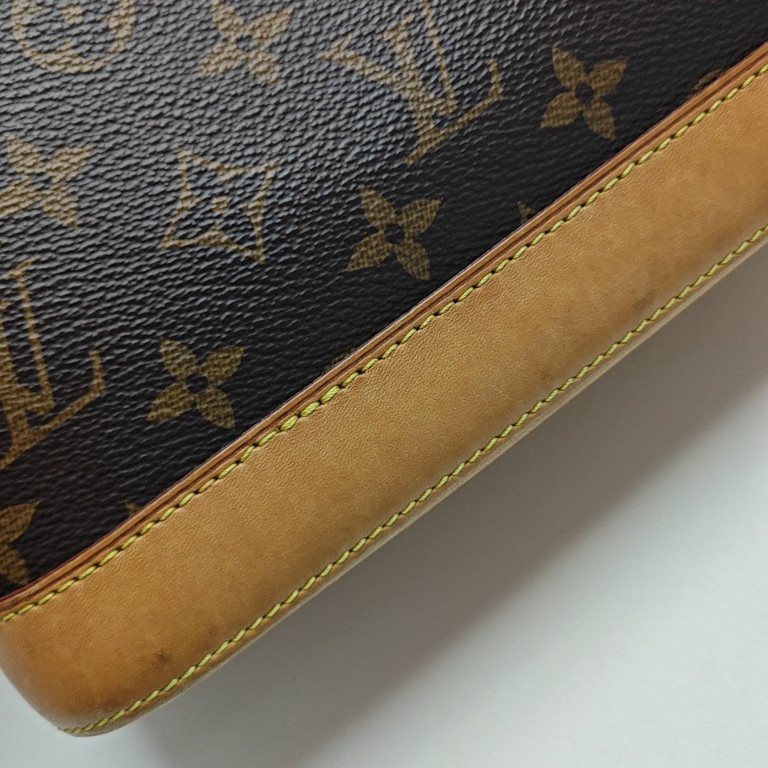 ALMA BB Monogram Coated Canvas Brown