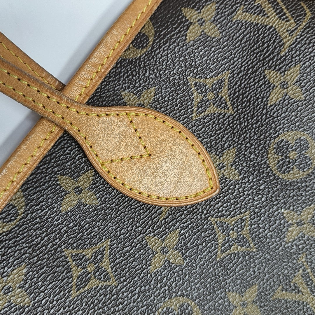 NEVERFULL GM Monogram Coated Canvas Brown