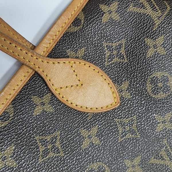 NEVERFULL GM Monogram Coated Canvas Brown