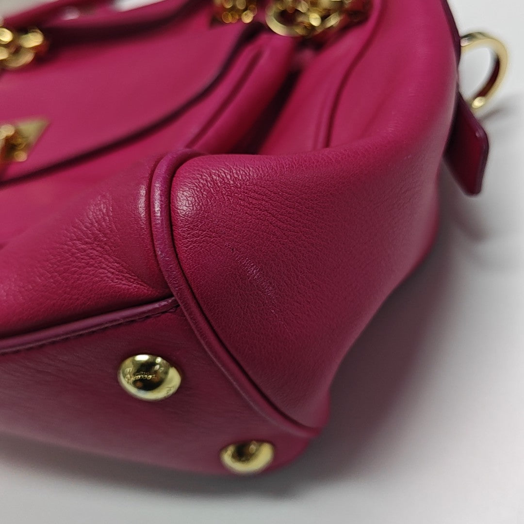 Calfskin Shoulder Bag Red