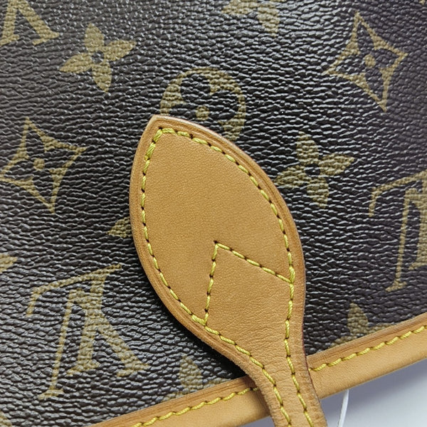 NEVERFULL MM Monogram Coated Canvas Brown