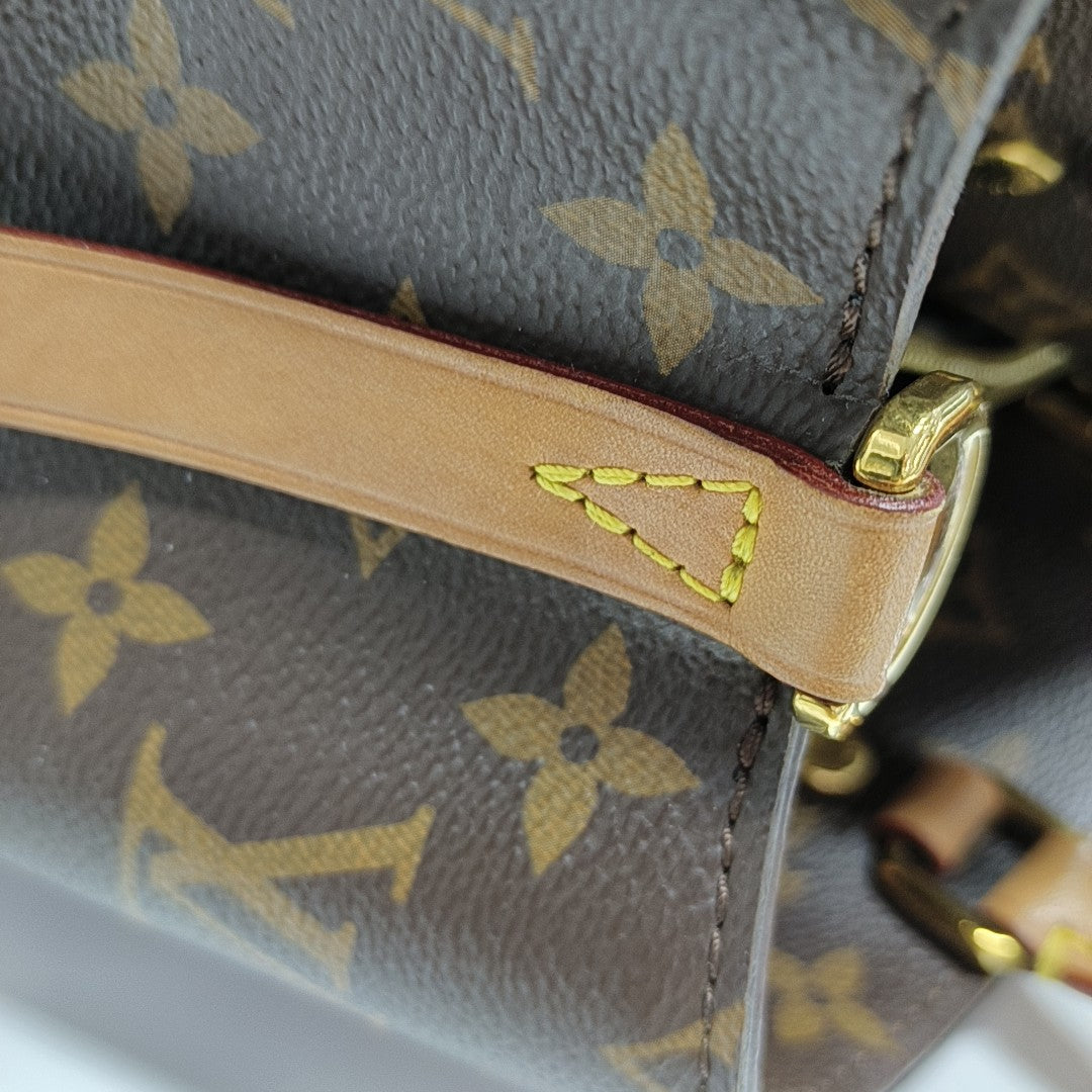 MONTAIGNE MM Monogram Coated Canvas Brown