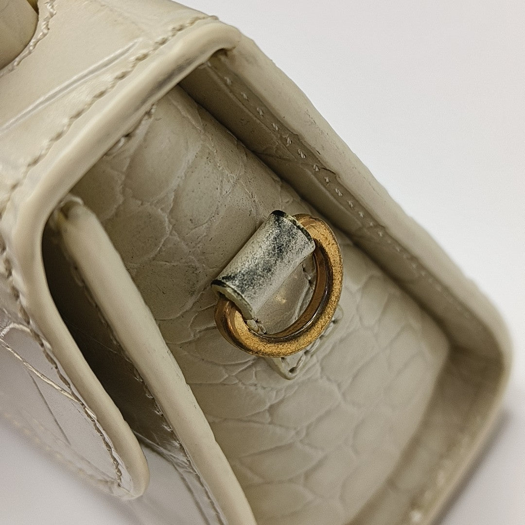 Leather Shoulder Bag Mini White