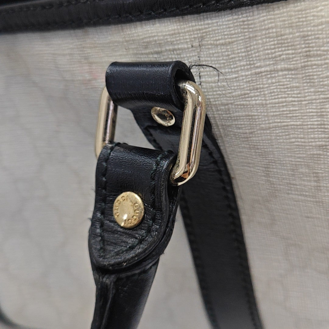 Joy Monogram Coated Canvas White
