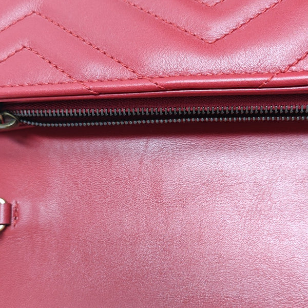 GG Marmont Mini Quilted Calfskin Red