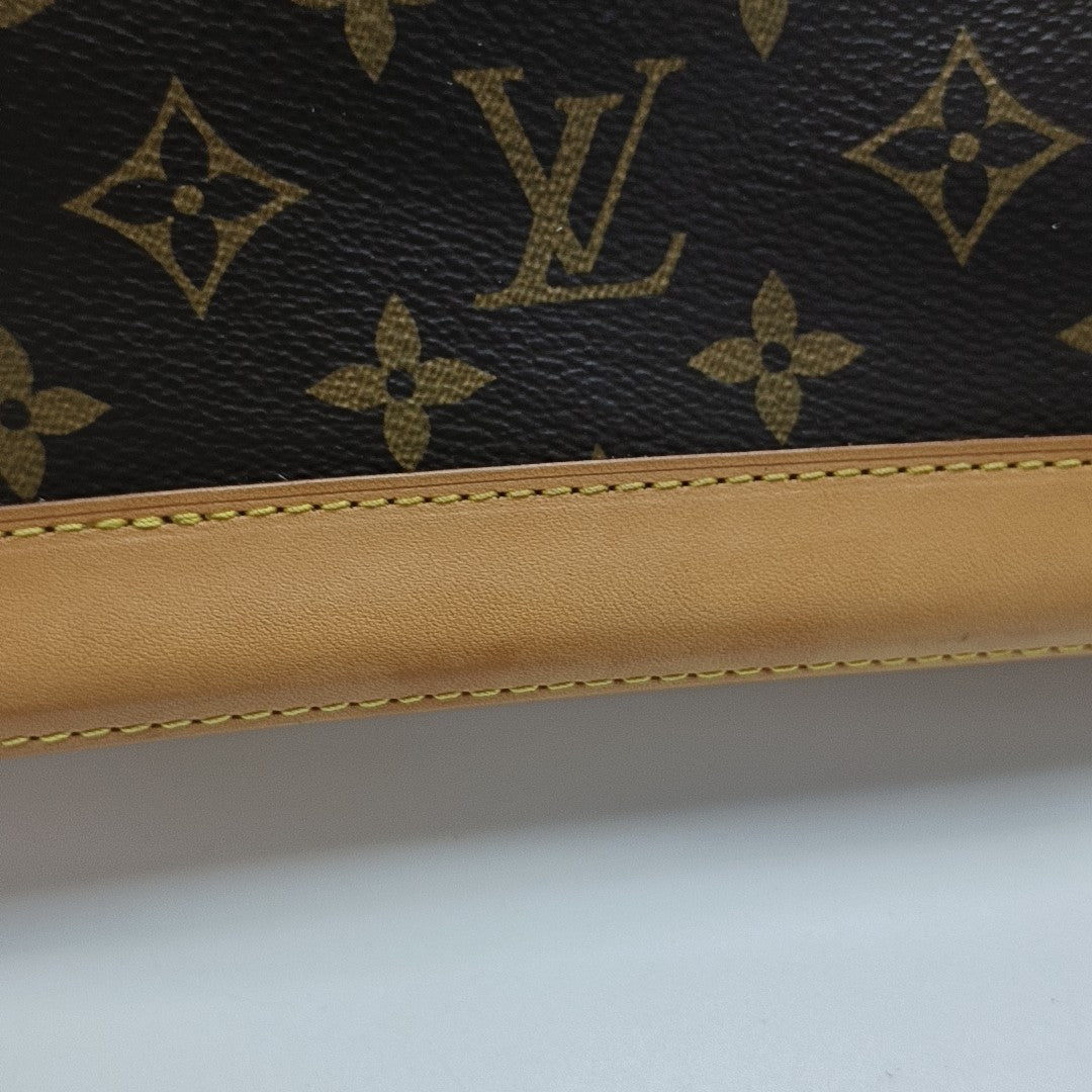 ALMA BB Monogram Coated Canvas Brown
