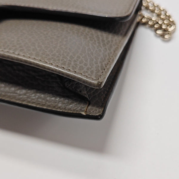 Interlocking G Small Calfskin Gray