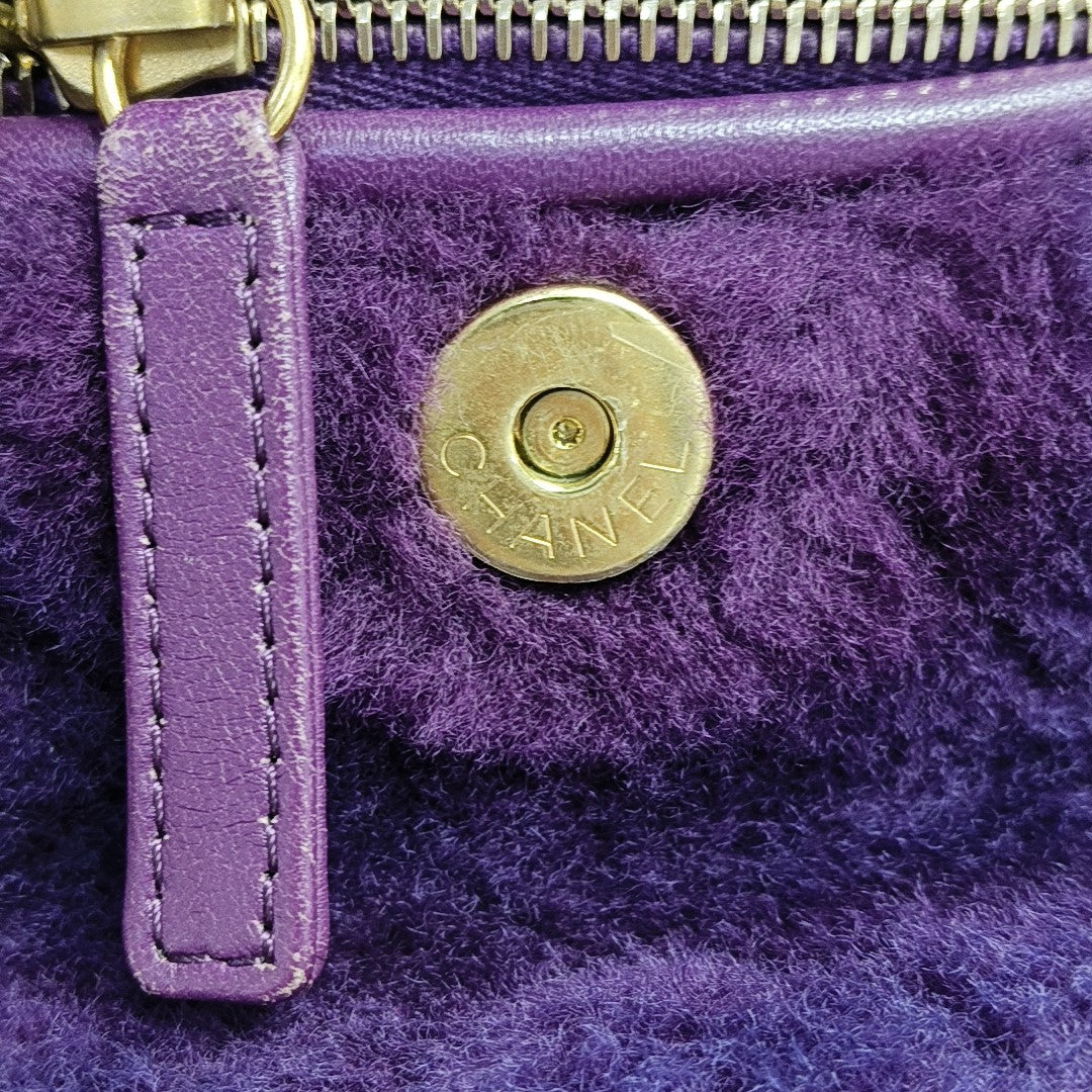 Fabric Shoulder Bag Purple