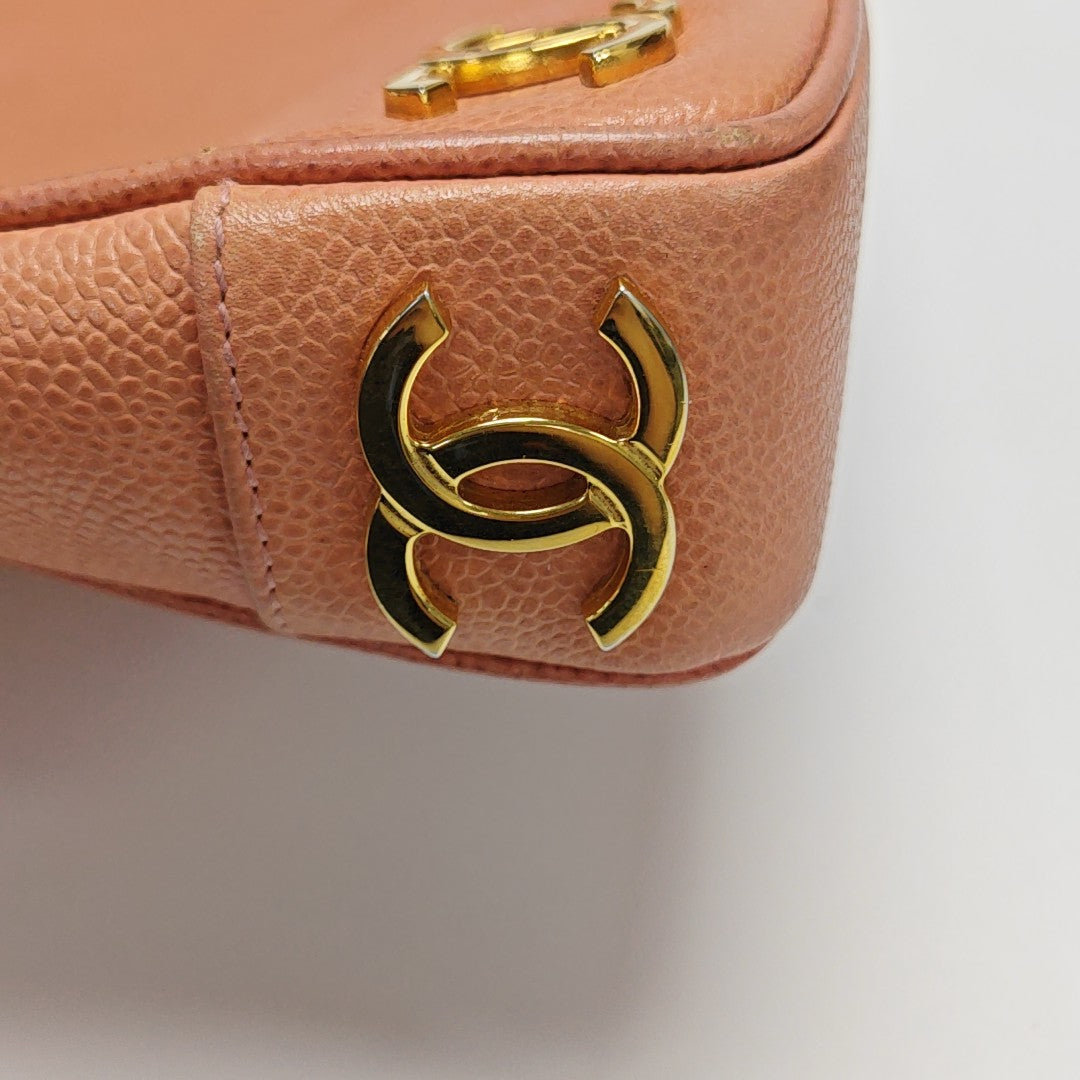 Grained Calfskin Tote Bag Pink