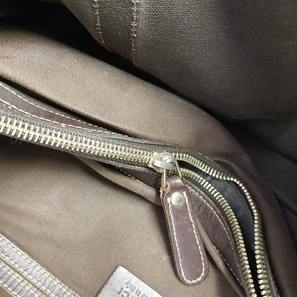 Monogram Coated Canvas Tote Bag Beige