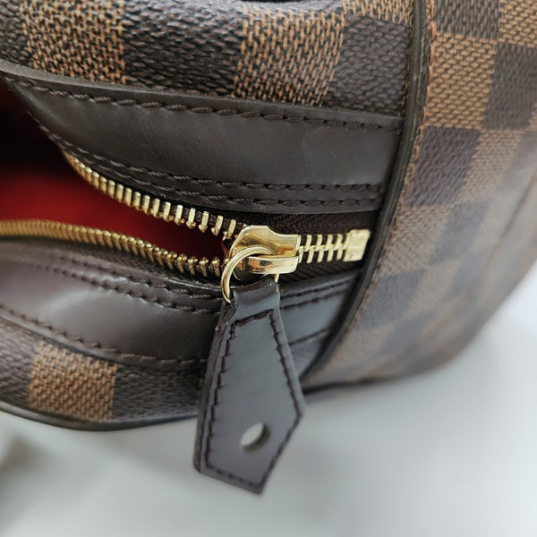 DUOMO Damier Ebene Coated Canvas Brown