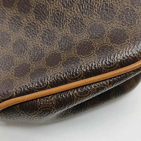 Coated Canvas Top Handle Bag Brown