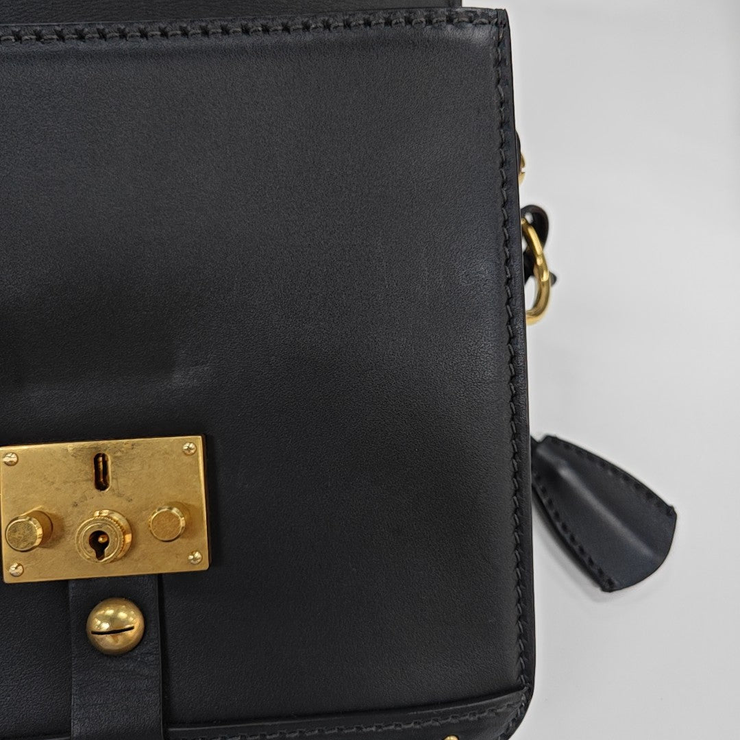 Calfskin Shoulder Bag Black