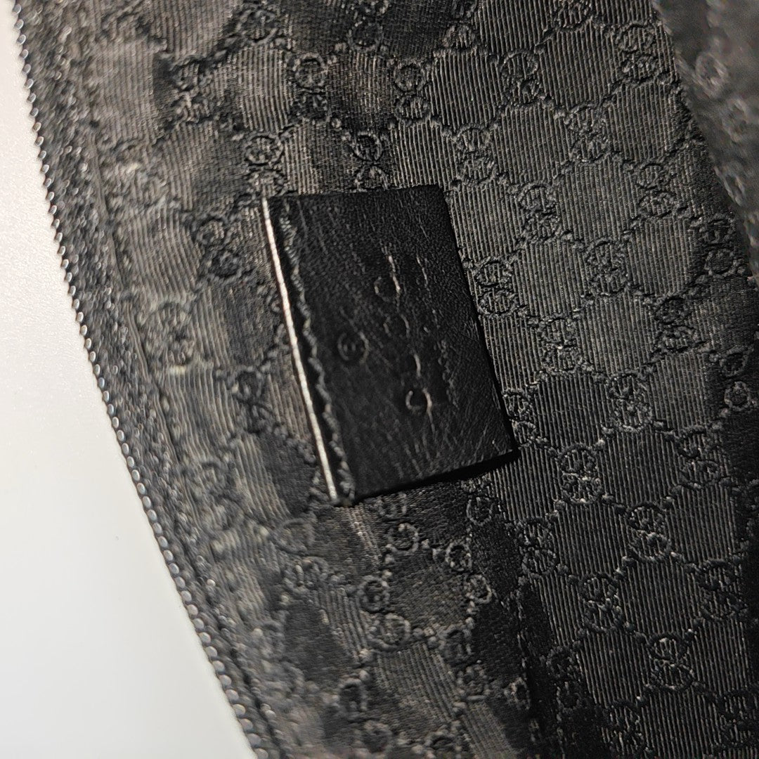 Denim Top Handle Bag Black