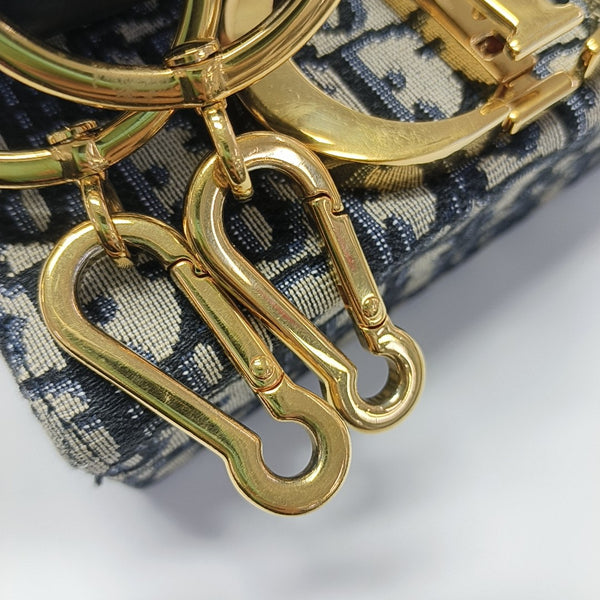 30 Montaigne Mini Oblique Canvas Blue