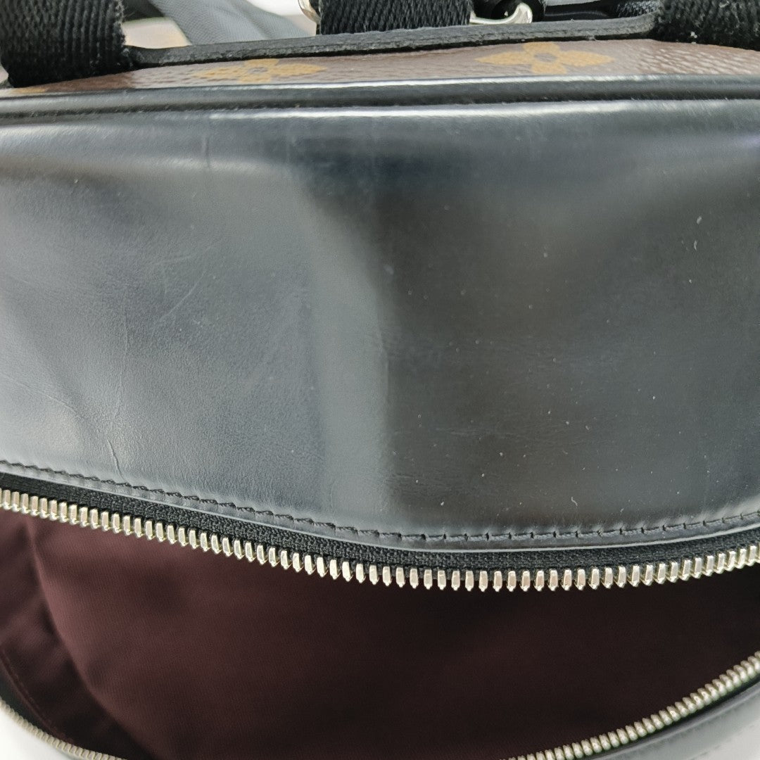 JOSH Monogram Coated Canvas Brown