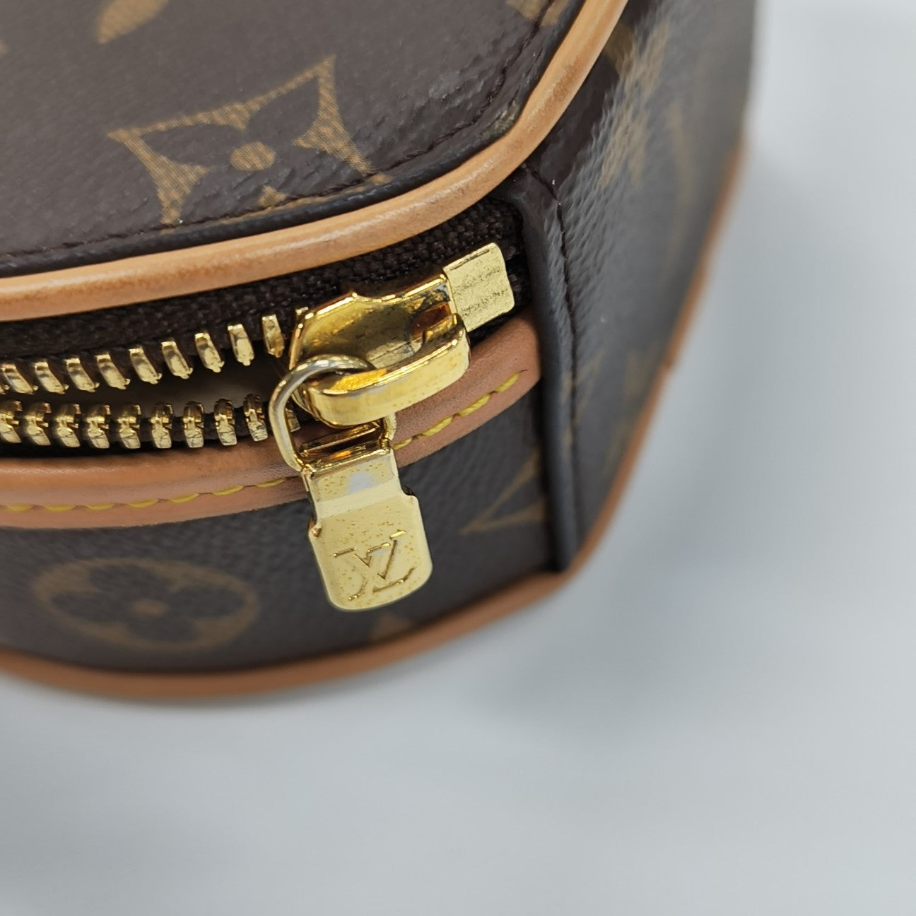 BOITE CHAPEAU Mini Monogram Coated Canvas Brown
