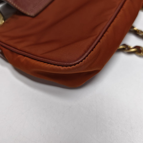 Nylon Shoulder Bag Orange