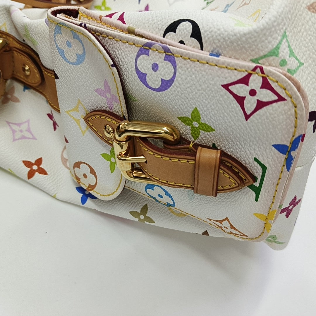 LV × TM NÉONOÉ MM Monogram Coated Canvas White
