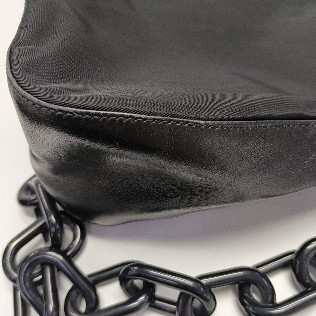 Nylon Shoulder Bag Black