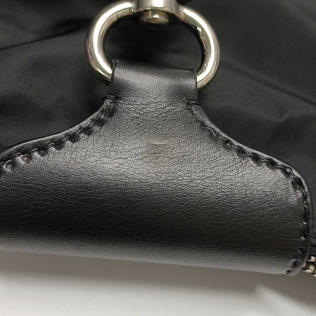 Nylon Top Handle Bag Black