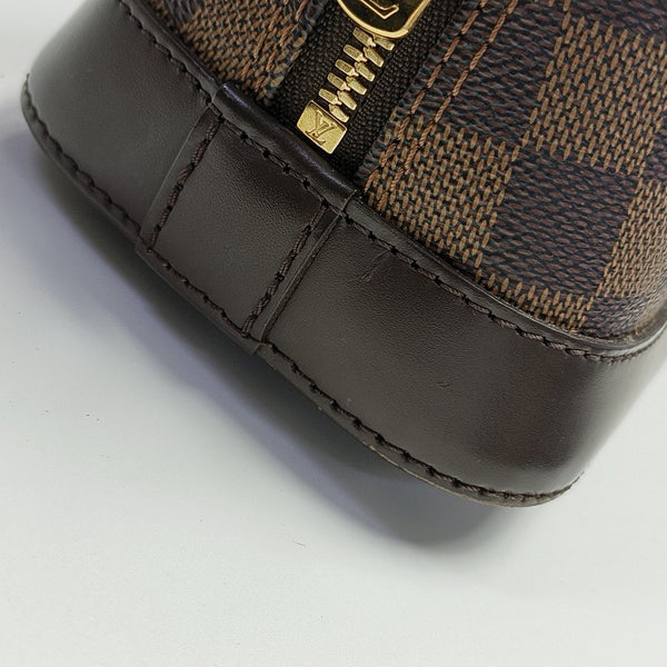 ALMA BB Damier Ebene Coated Canvas Brown