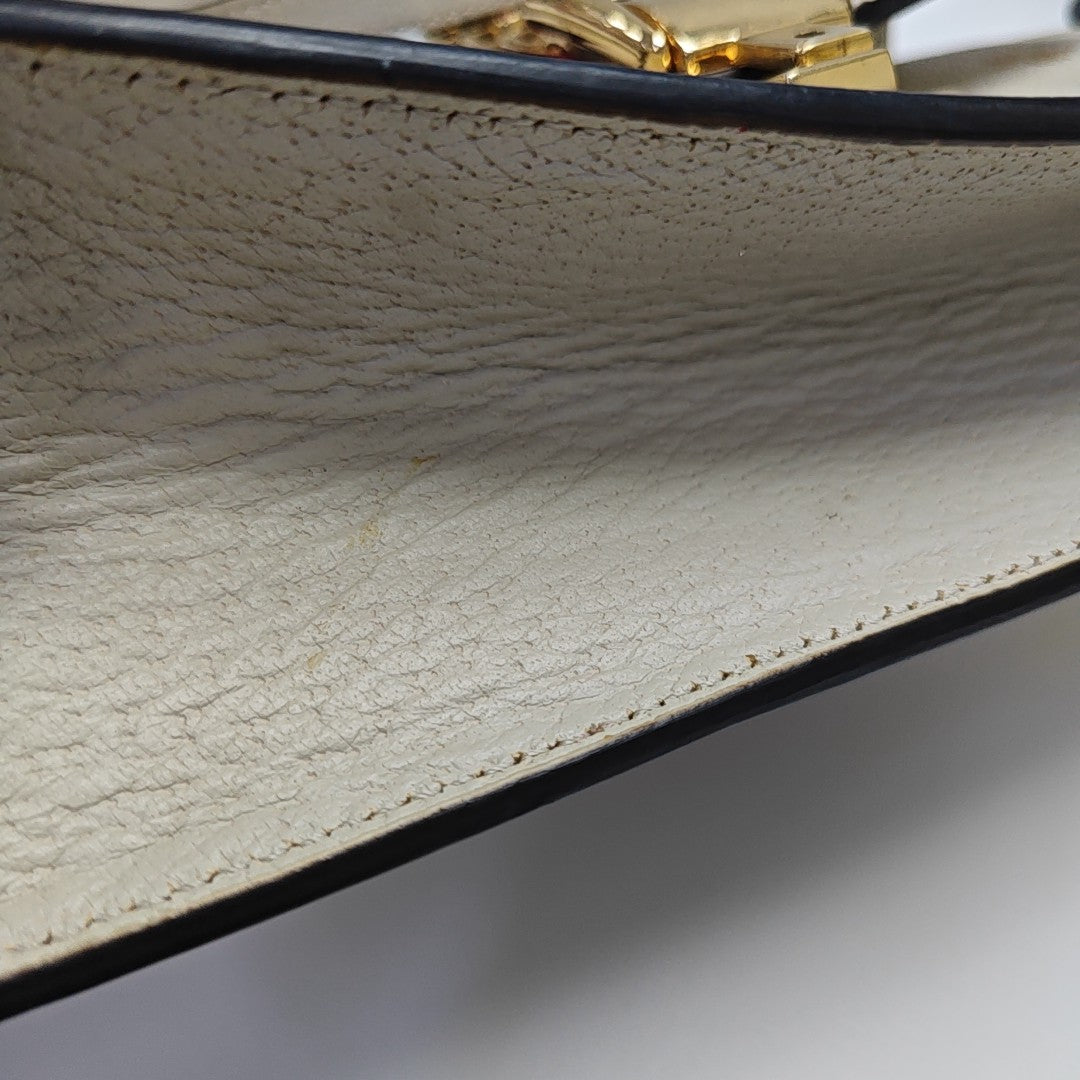 Calfskin Shoulder Bag Small White