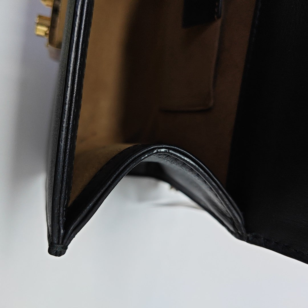 Padlock Small Calfskin Black