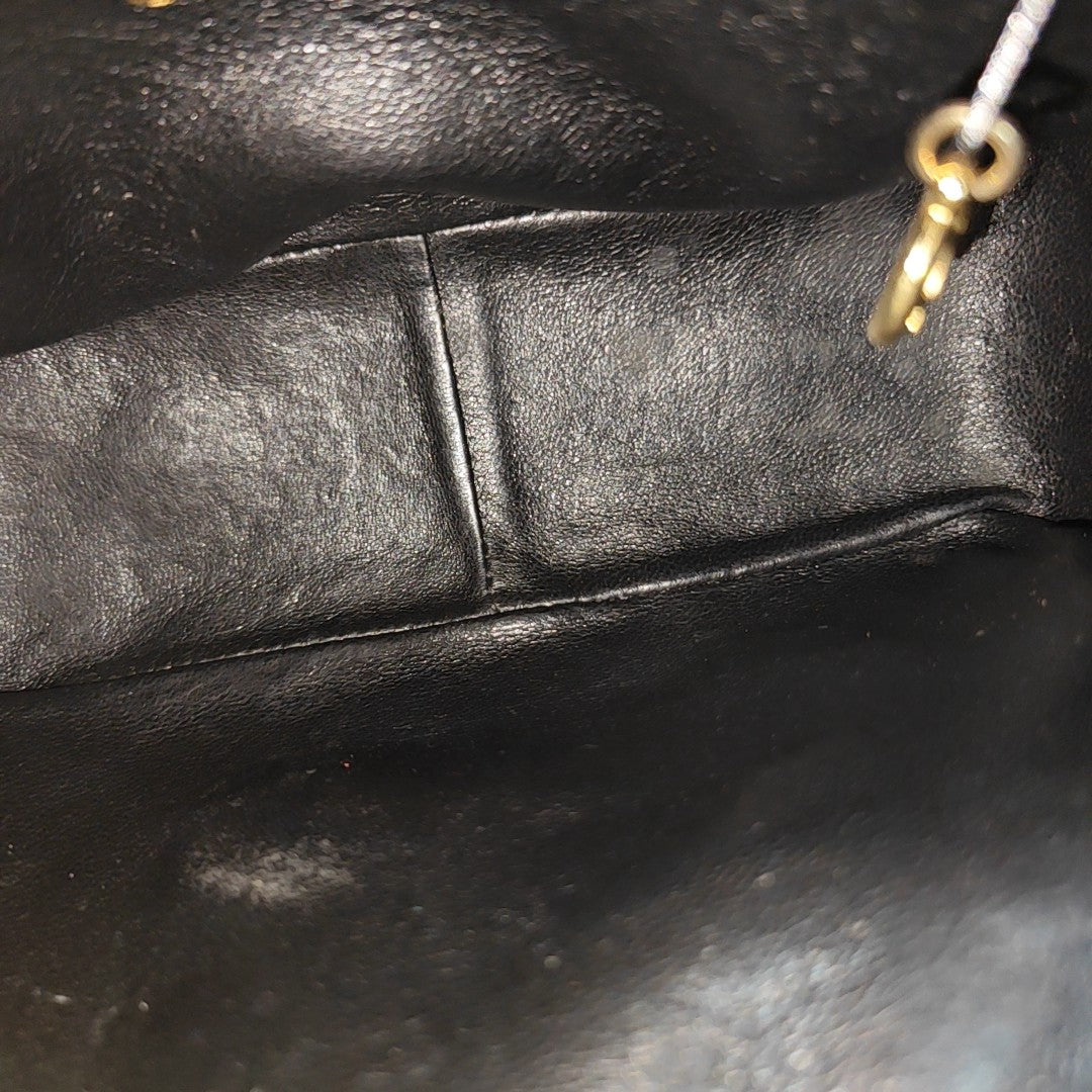 Quilted Lambskin Shoulder Bag Black