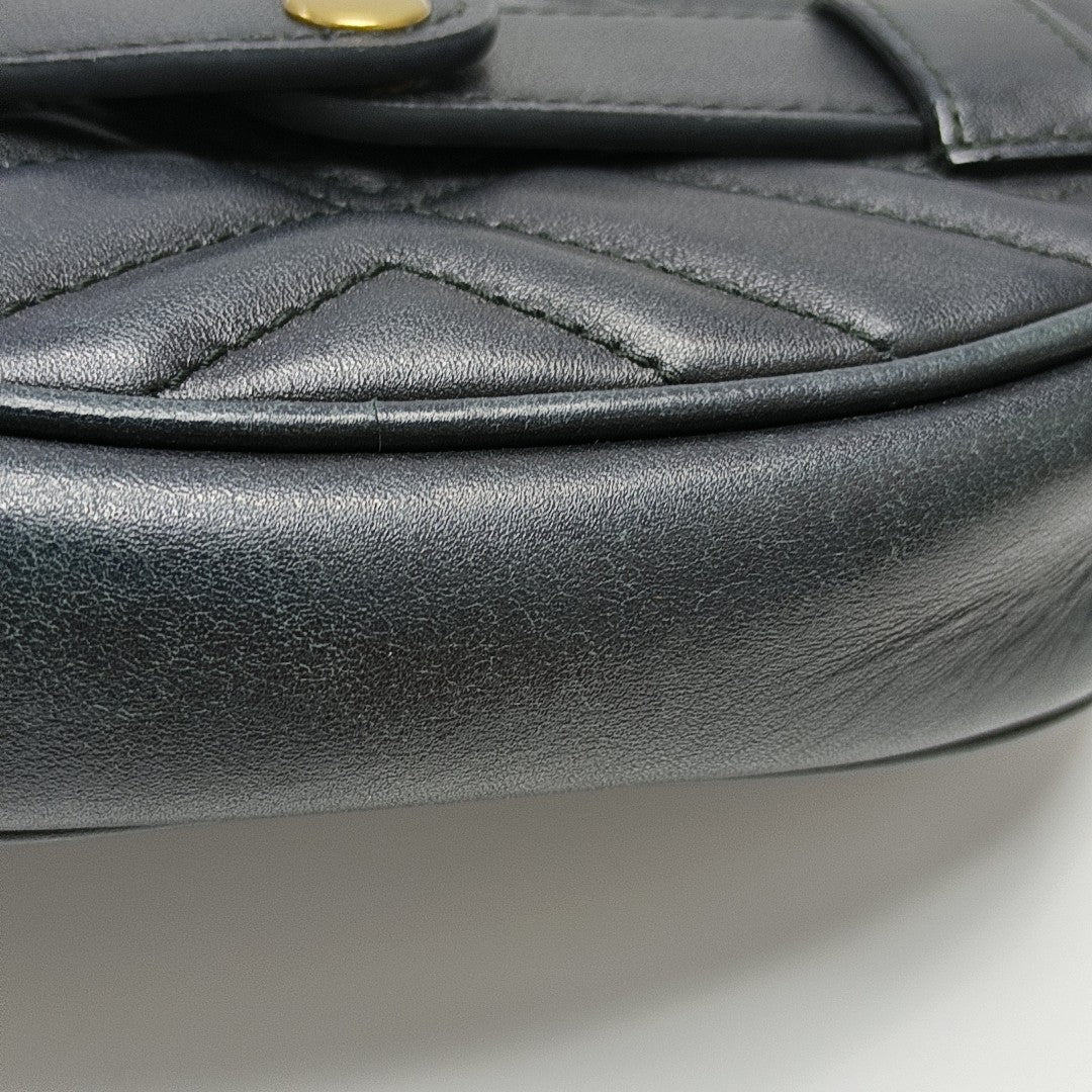 GG Marmont Small Quilted Calfskin Black