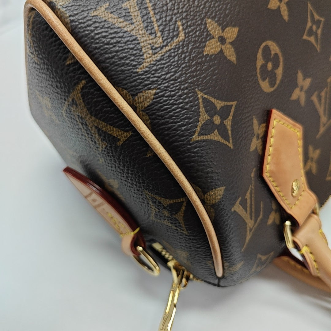 SPEEDY 20 Monogram Coated Canvas Brown