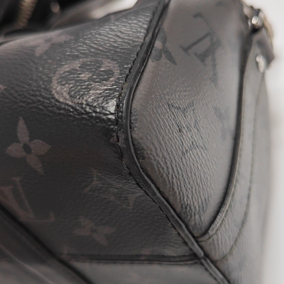 KEEPALL Monogram Coated Canvas Black
