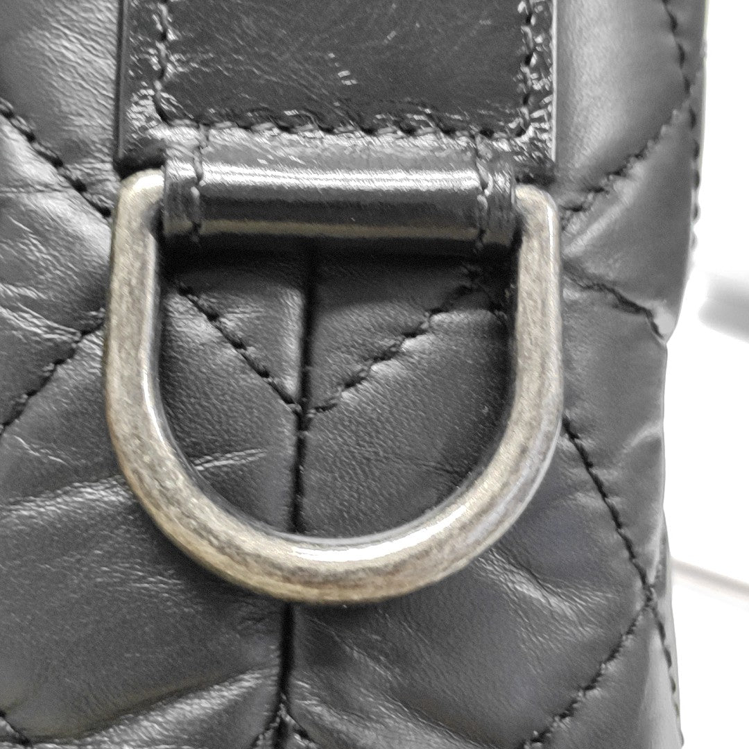 GABRIELLE Small Quilted Calfskin Black