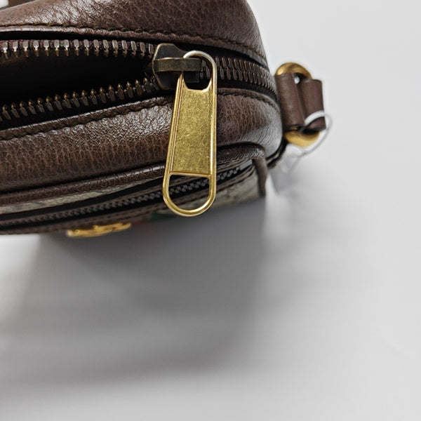 Ophidia Small Monogram Lona Revestida Beige