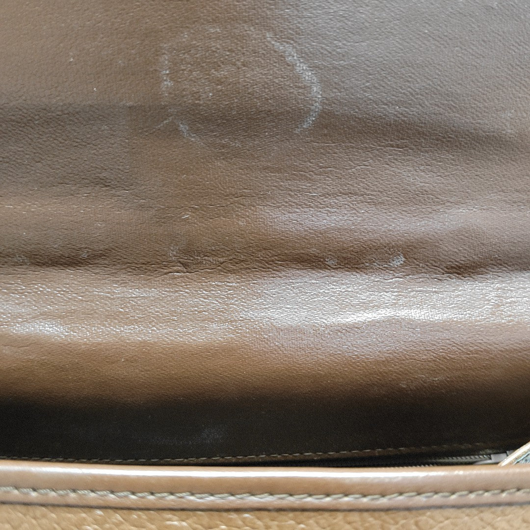 Calfskin Top Handle Bag Brown