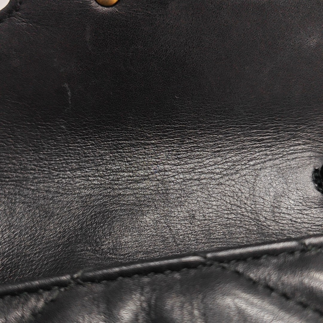 GG Marmont Mini Quilted Calfskin Black
