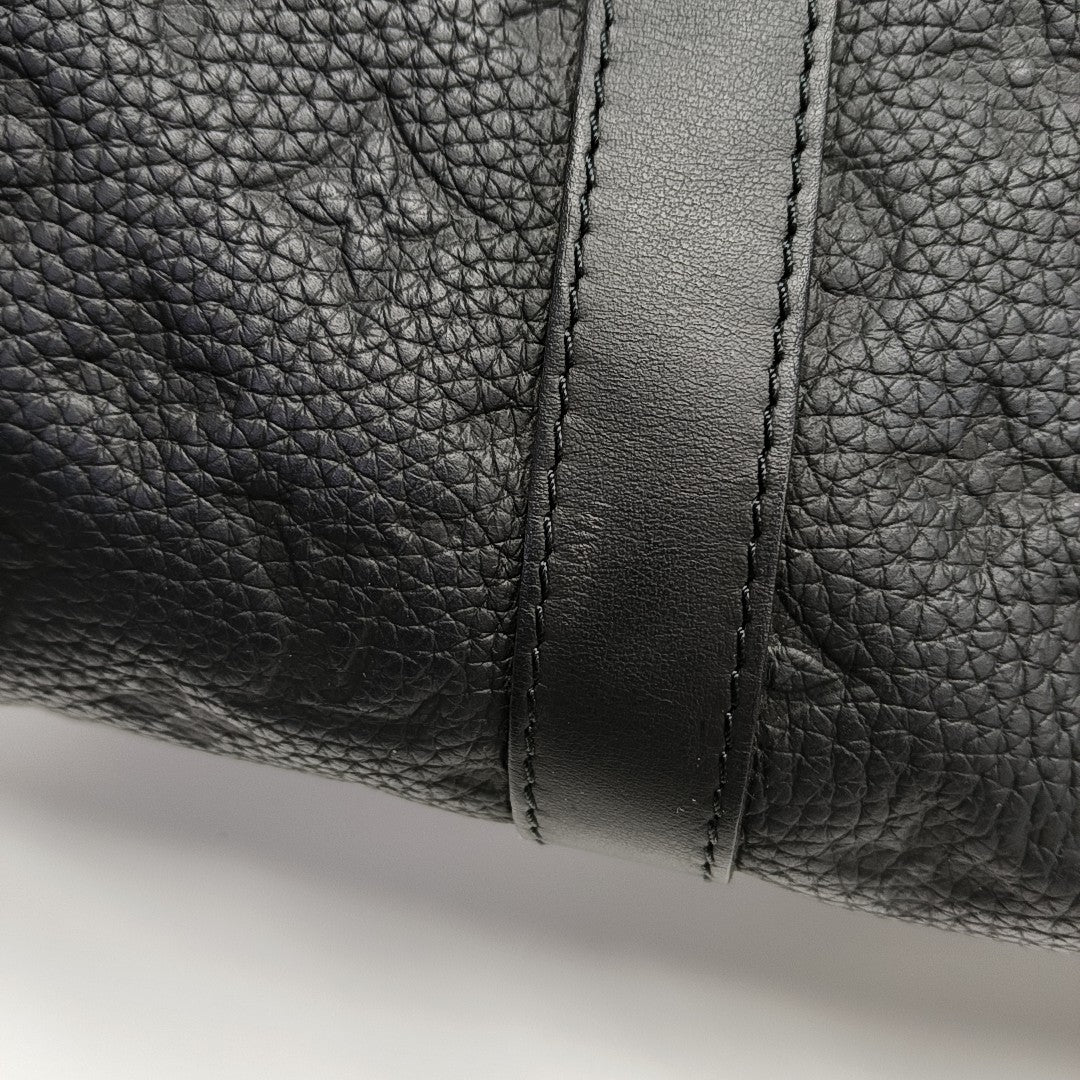 KEEPALL 35 Monogram Calfskin Black