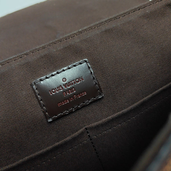 BROOKLYN Damier Ebene Coated Canvas Brown